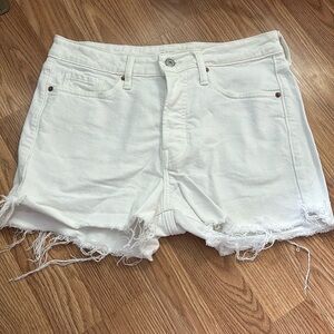 Old Navy White Cut Off Shorts